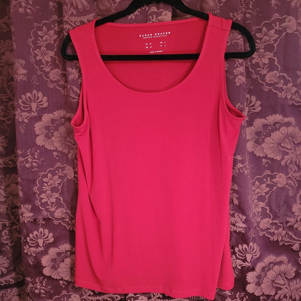 Susan Graver Red Tank Top Med